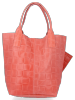 GEANȚĂ DIN PIELE shopper bag Vittoria Gotti coral B22